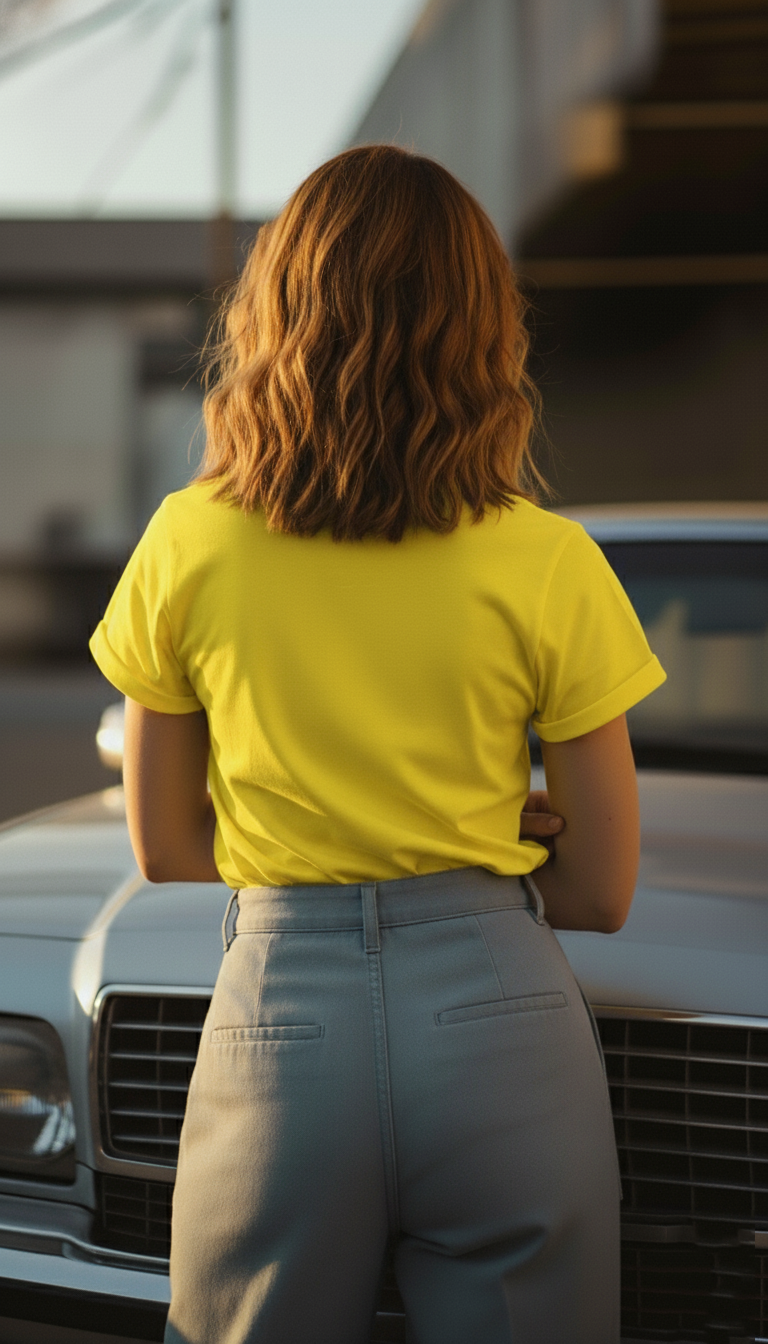 Yellow Girl Power Graphic T-Shirt