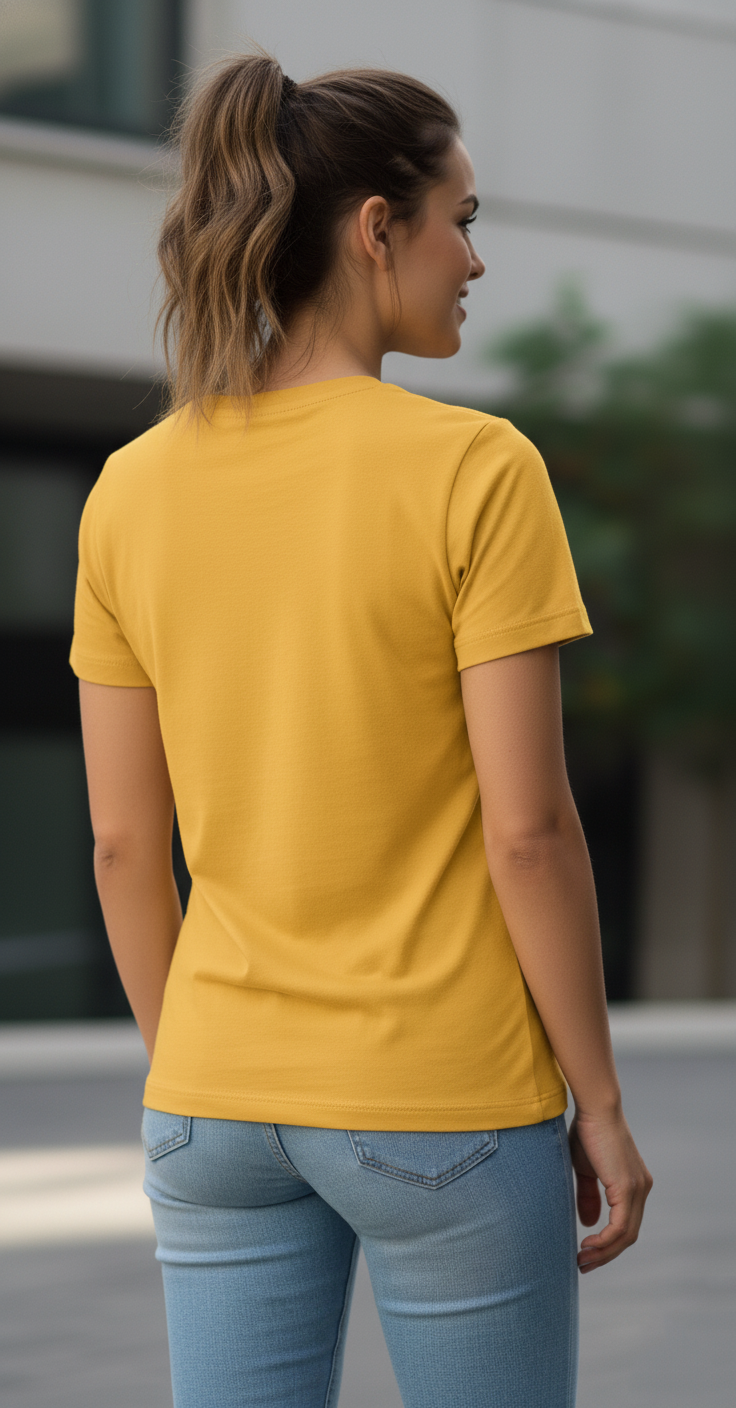 Mustard Yellow Three Wise Monkeys Graphic T-Shirt